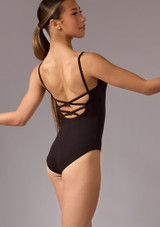 Move Dance Ida Cross Back Leotard Black Back [Black]