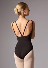 Move Dance Melinda Teen Strappy Leotard Black Front 3 [Black]