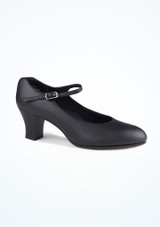 Capezio Leather Character Shoe 2" - Black Black [Black]