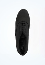 Roch Valley Boys Canvas Oxford Character Shoe 1" Black Top [Black]