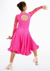 Move Dance Girls Saskia Ballroom Dress Black-Pink Main [Black]