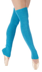 Capezio Elastaknit 24" Legwarmers* Blue Front 2 [Blue]