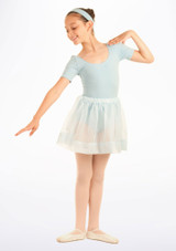 Tappers & Pointers Spotted Voile Dance Skirt Pale Blue Main 2 [Blue]