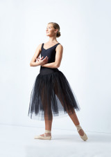 Alegra Basic Romantic Ballet Tutu Black Front [Black]