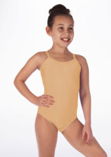 Alegra Girls Shiny Cleo Leotard Flesh Main [Tan]