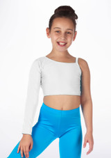 Alegra Girls Shiny Echo Dance Top White Main [White]