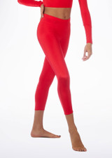 Alegra Shiny Crop Leggings Red Main [Red]