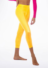 Alegra Shiny Crop Leggings Yellow Main [Yellow]