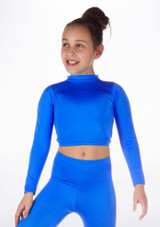 Alegra Girls Shiny Raya Dance Top Royal Blue Main [Blue]