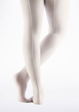 Tappers & Pointers Debut Seamed Ballet Tights - White White Back [White]