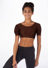 Alegra Shiny Patsy Dance Top Brown [Brown]