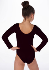 Alegra Girls Shiny Josie Leotard Black Back [Black]