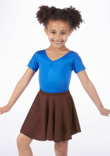 Alegra Shiny Circle Dance Skirt Brown Main [Brown]