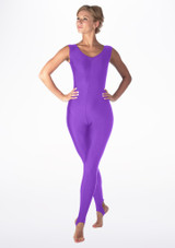 Alegra Shiny Deanna Catsuit Purple front #2. [Purple]