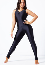 Alegra Shiny Deanna Unitard Green Front [Green]