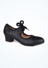 Move Dance Cincinatti Leather Tap Shoe Black Main [Black]