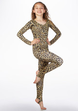 Alegra Girls Patterned Blaine Unitard Patterned Front [Patterned]