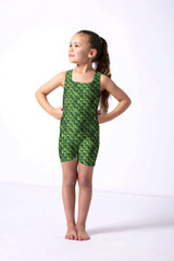 Alegra Girls Patterned Hotpant Biketard SCA Front 3 [Patterned]