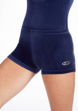 The Zone Smooth Velour Hipster Gymnastics Shorts Navy Blue Main [Blue]