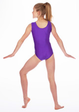 Alegra Girls Ginnie Sleeveless Gymnastics Leotard Purple 2 [Purple]