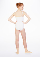 Move Dance Tori Girls Camisole Leotard White Back [White]