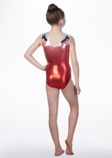 The Zone Whisper Sleeveless Gymnastics Leotard Red Back [Red]