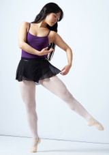 Move Dance Adeline Teen Skirted Shorts Black Front [Black]