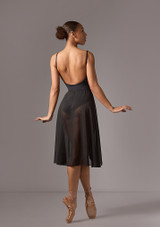 Move Dance Long Ballet Wrap Skirt Black Back [Black]