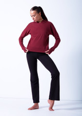 Ballet Rosa Warm Up Hoodie Red Front [Red]
