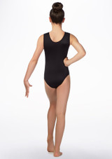 Alegra Girls Tempest Gymnastics Leotard Black Back [Black]