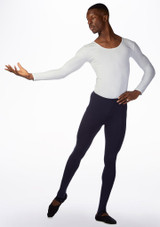 Ballet Rosa Mens Long Sleeve Dance Top White Front 2 [White]