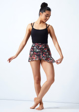 Move Dance Floral Wrap Dance Skirt - Navy Navy Blue Front 2 [Blue]