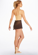Ballet Rosa Macy Lattice Print Dance Skirt Black Back [Black]
