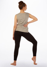 Move Dance Tank Sleeve 'Be Different' Top Grey Back [Grey]