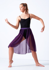 Move Dance Rhian Lyrical Half Skirt Purple Front 2 [Purple]
