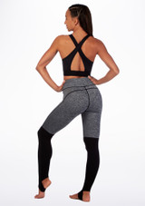 Move Dance Cross Back Dance Crop Top Black Back [Black]