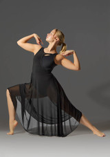 Move Dance Thalassa Cut Out Lyrical Dress Black Front [Black]