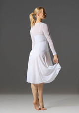 Move Dance Dione Long Sleeve Lyrical Dress White Back 4 [White]