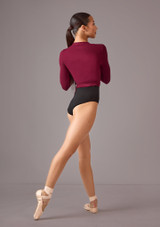 Move Dance Mila Ballet Wrap Burgundy Front 4 [Red]