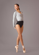 Move Dance Mila Ballet Wrap Grey Front 4 [Grey]