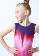 Alegra Girls Pink Galaxy Sleeveless Gymnastics Leotard Pink Front 2 [Pink]