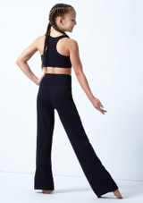 Intermezzo Teen High Waisted Wide Leg Pants Black Back [Black]