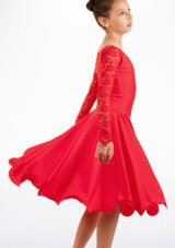 Move Dance Girls Saffron Ballroom Dress Red Main [Red]