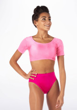 Alegra Shiny Odele Dance Top Pink Main [Pink]