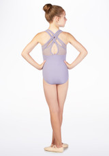 Mirella Twin Cross Back Leotard* Lilac [Purple]