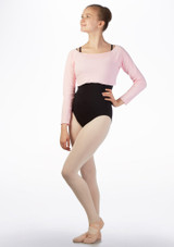 Intermezzo Teen Cropped Sweater Pink Front [Pink]
