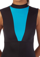 Alegra Fuse Girls Sleeveless Unitard Blue Front 2 [Blue]