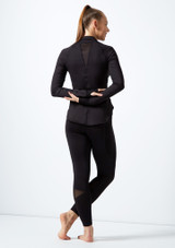 Capezio Renewal Warm Up Jacket Black Back [Black]