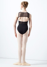 Intermezzo Teen Mesh Open Back Leotard Black Back [Black]