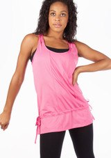 Capezio ACTV-Fitness Mesh Tank Sleeve Dance Top Pink [Pink]